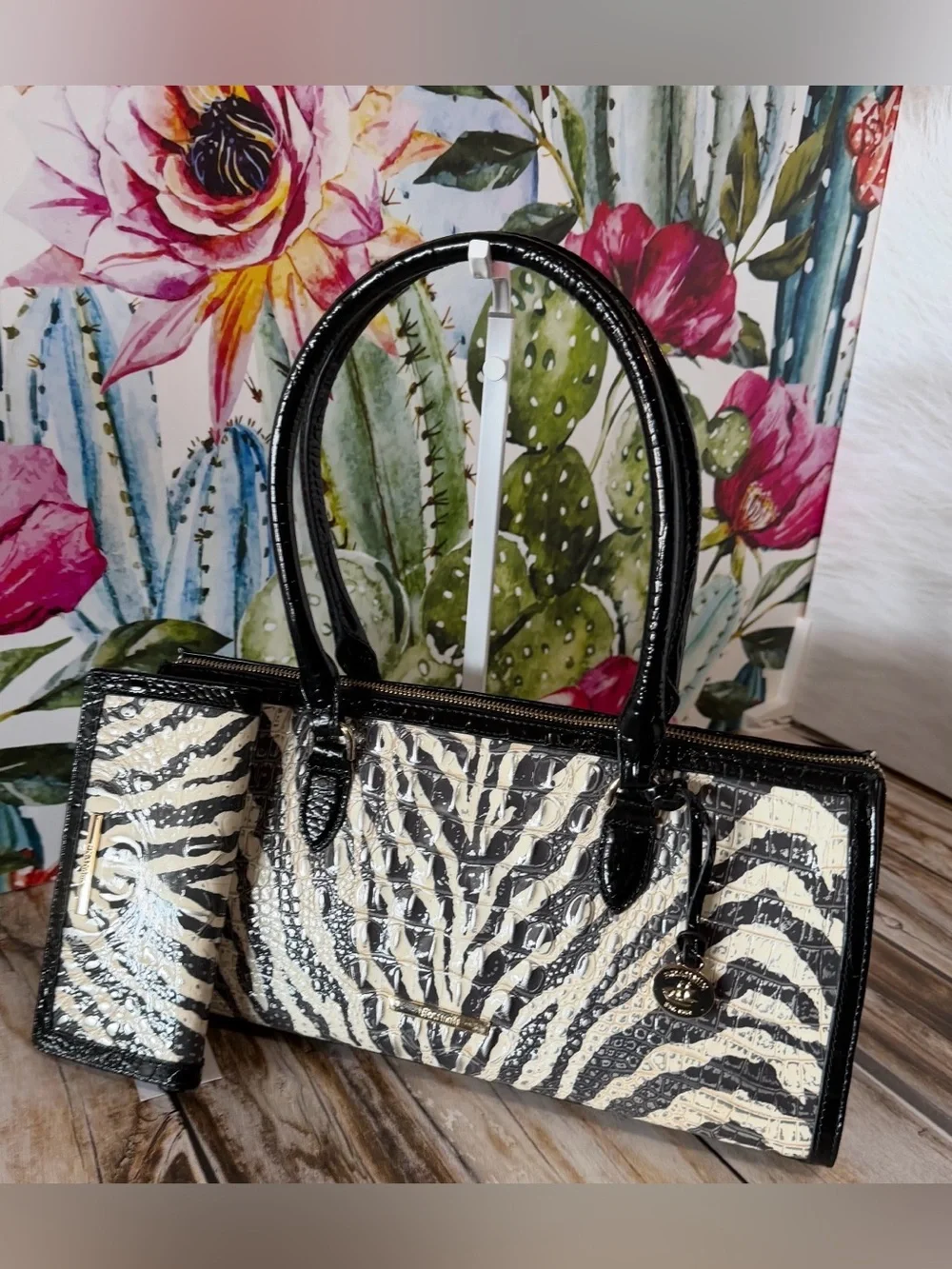 Brahmin Melbourne Collection Sophia Everlasting Encore Satchel Bag & Ady Wallet